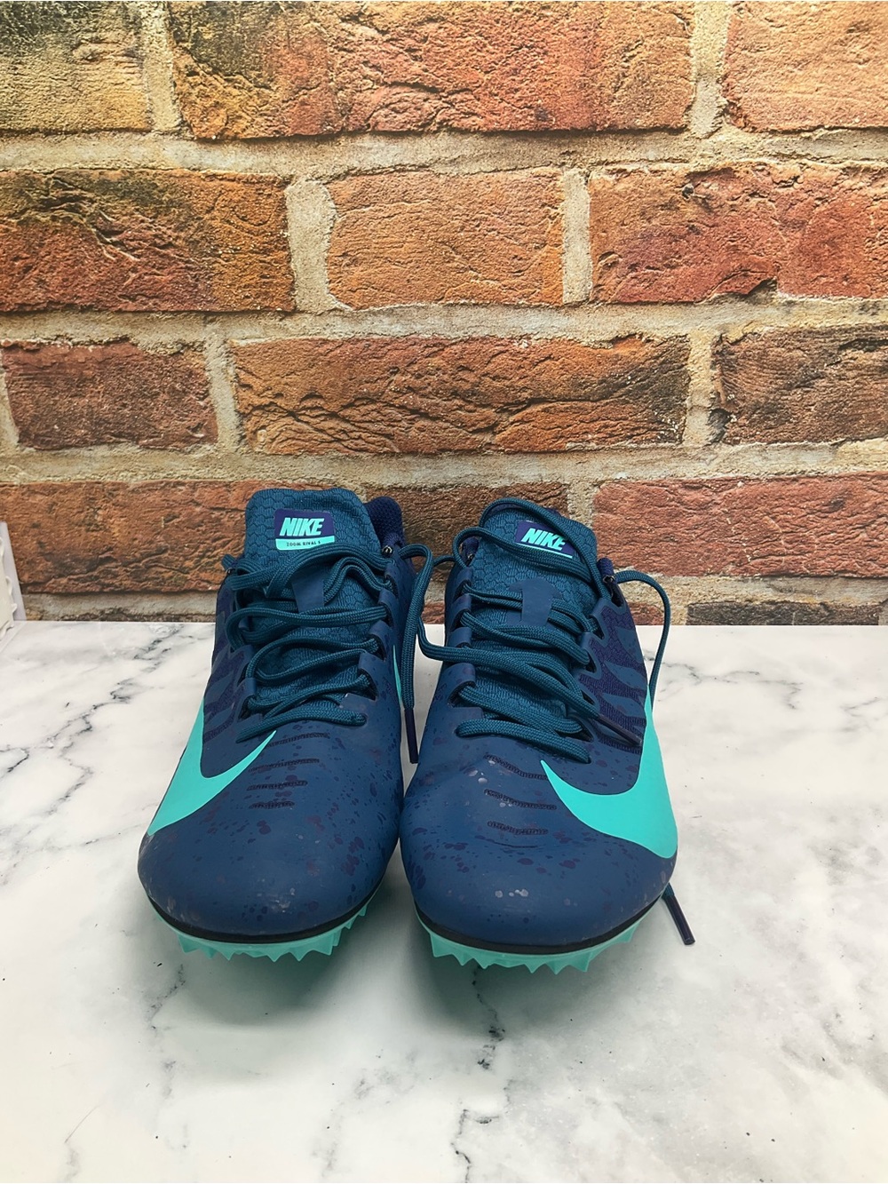 Nike Zoom Rival S Sprint Track Spikes Navy Teal Men's Size 8.5